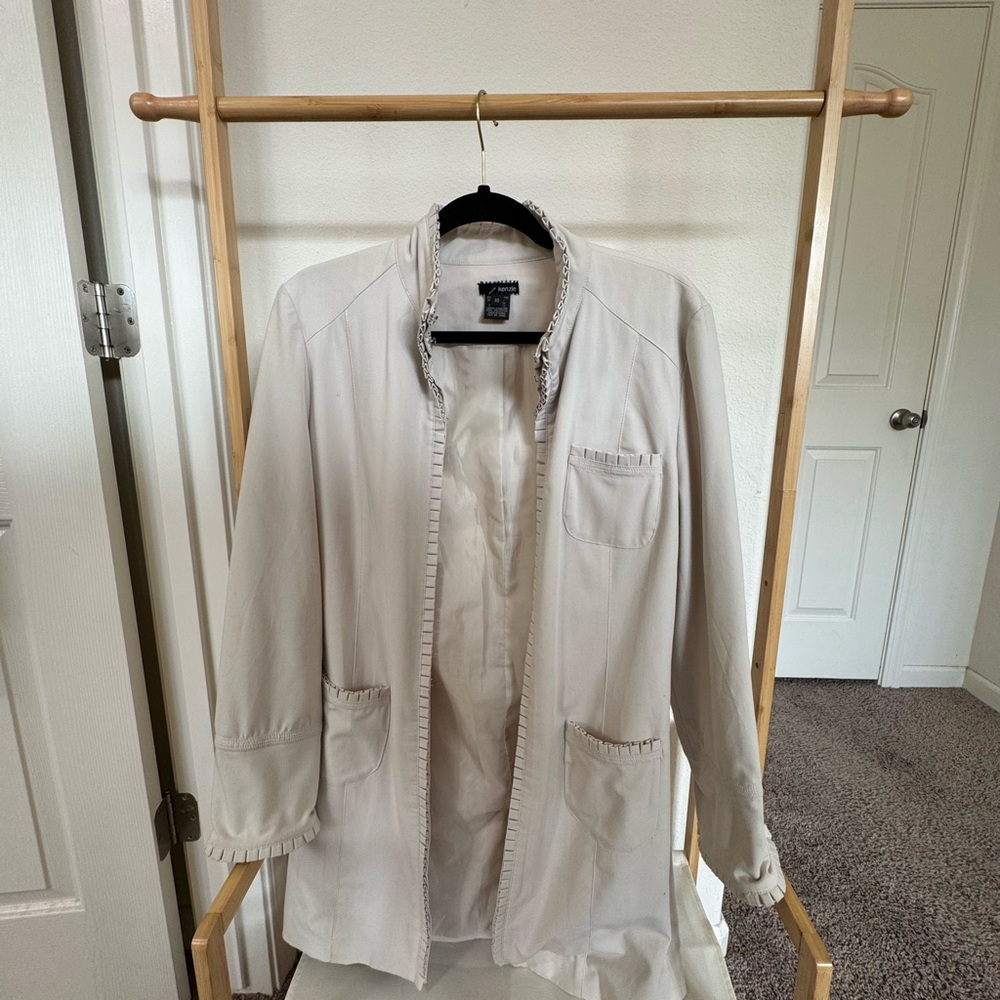 Cream Ruffled Jacket